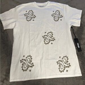 Civilregime White Graphic T-Shirt New Size Lg